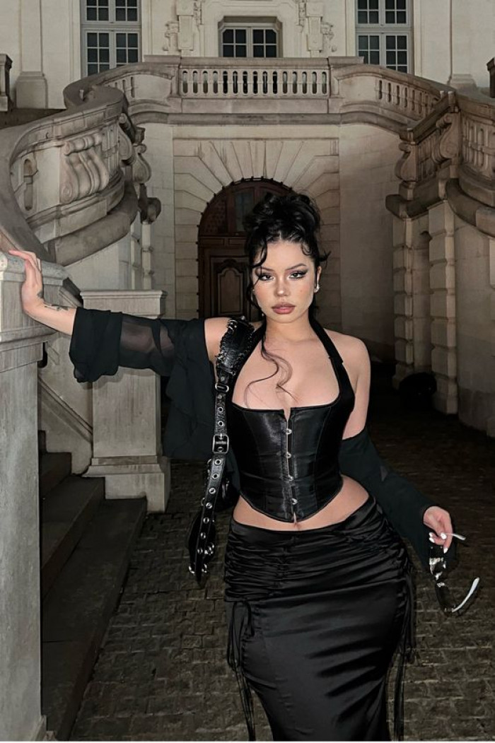 Latina baddie corset outfit